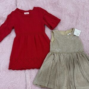 Red and Gold Kids Dress Set